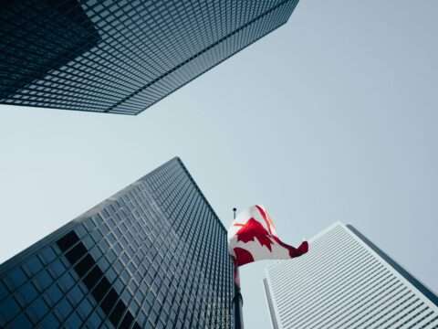 Modern Canadian business buildings representing industry-specific financing opportunities.